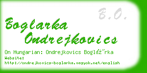 boglarka ondrejkovics business card